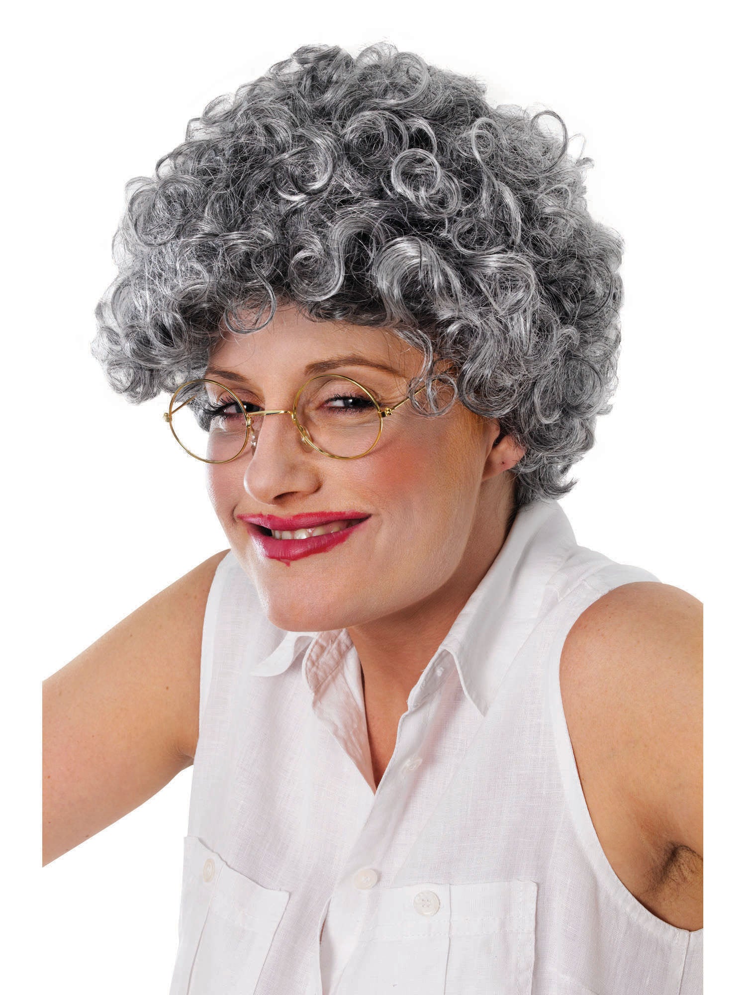 Old Lady Curly Wig