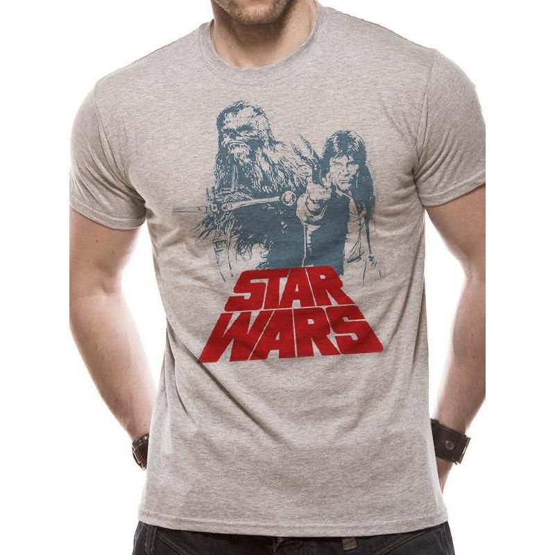Star Wars Solo Chewie Duet Retro Tshirt