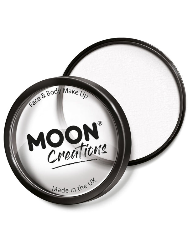 Moon Creations Pro Face Paint Cake Pot, White - 2