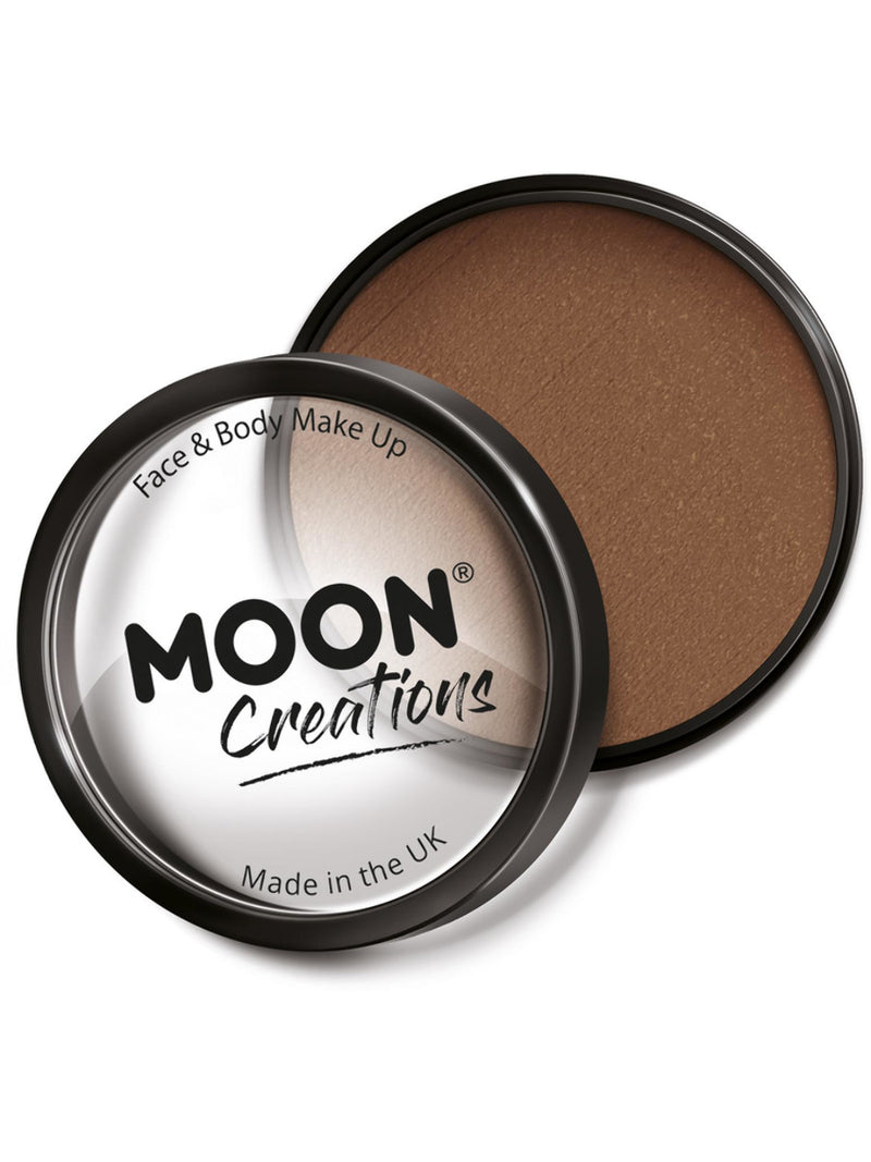 Moon Creations Pro Face Paint Cake Pot, Mid Brown - 1