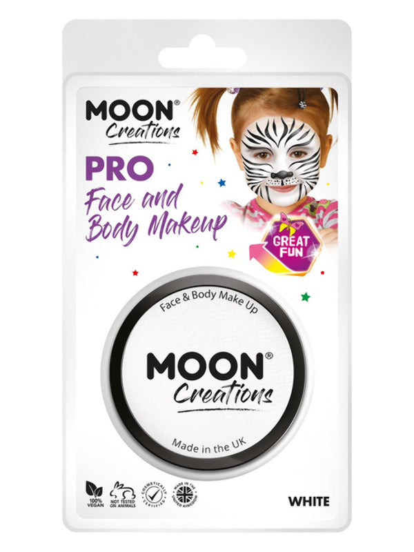 Moon Creations Pro Face Paint Cake Pot, White - 2