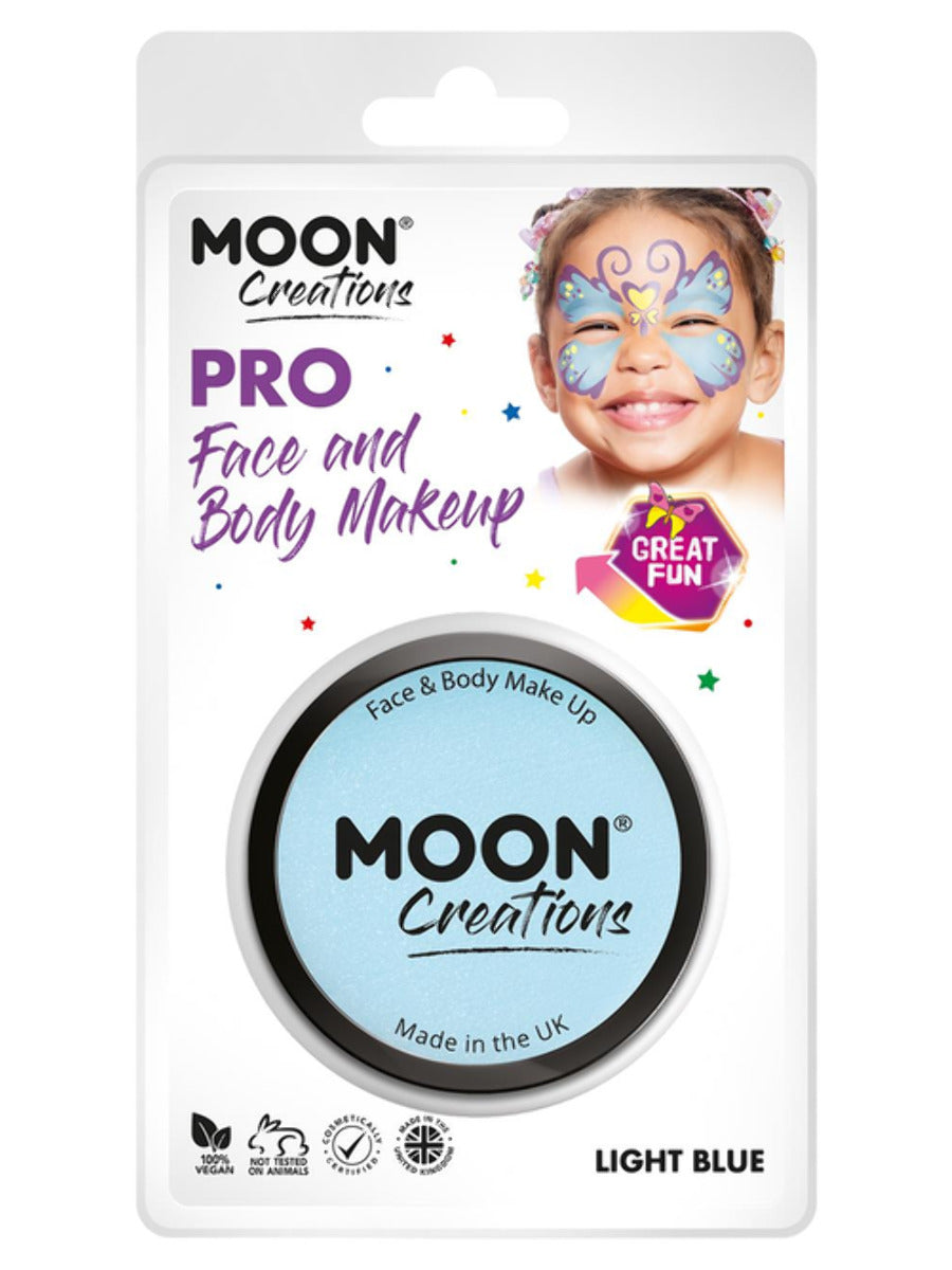 Moon Creations Pro Face Paint Cake Pot, Light Blue - 1