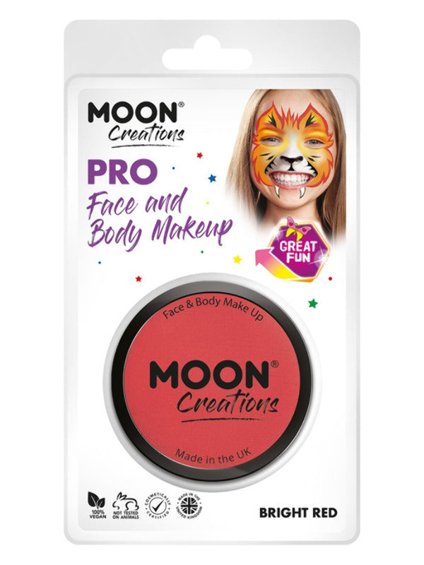 Moon Creations Pro Face Paint Cake Pot, Bright Red - 2