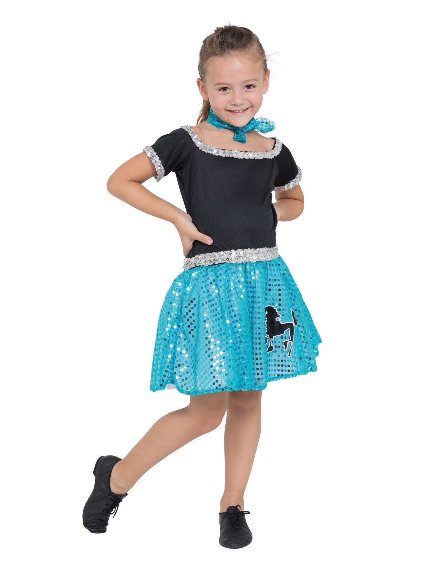 Rock ‘n’ Roll Sequin Dress Turquoise