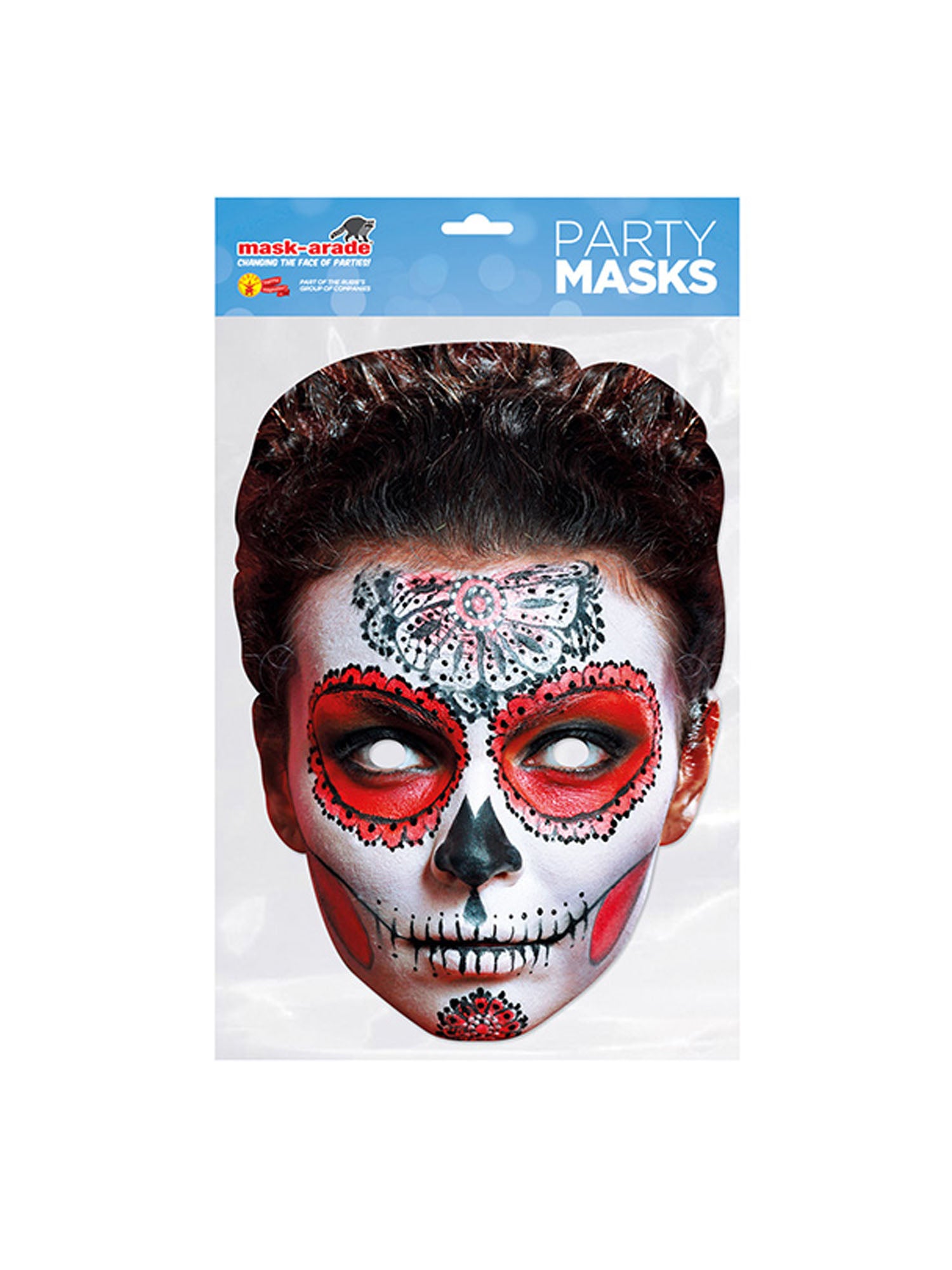 Day of the Dead Female Red Mask