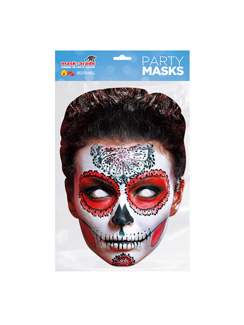 Day of the Dead Female Red Mask
