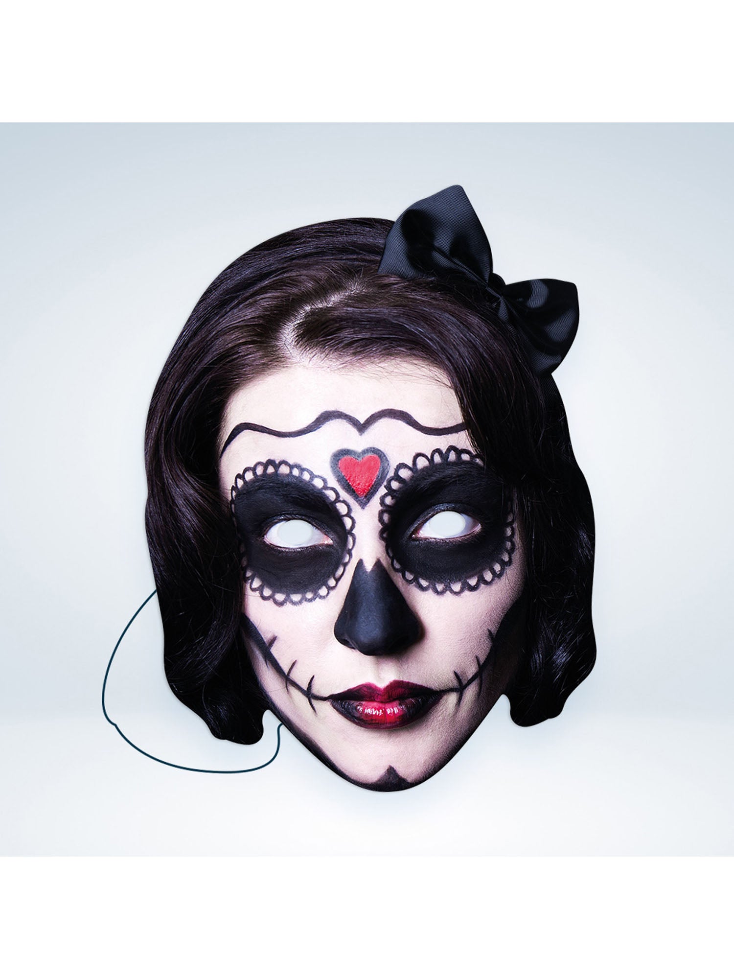 Day of the Dead Female Black Mask
