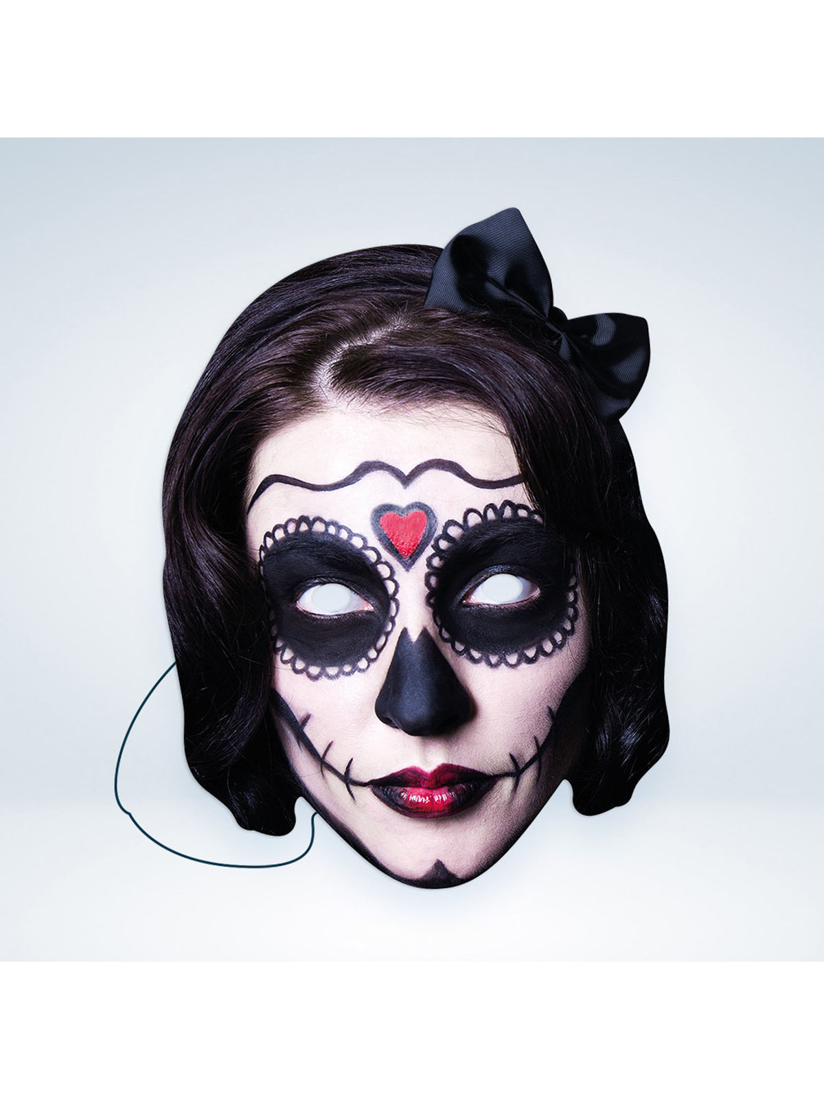 Day of the Dead Female Black Mask 2