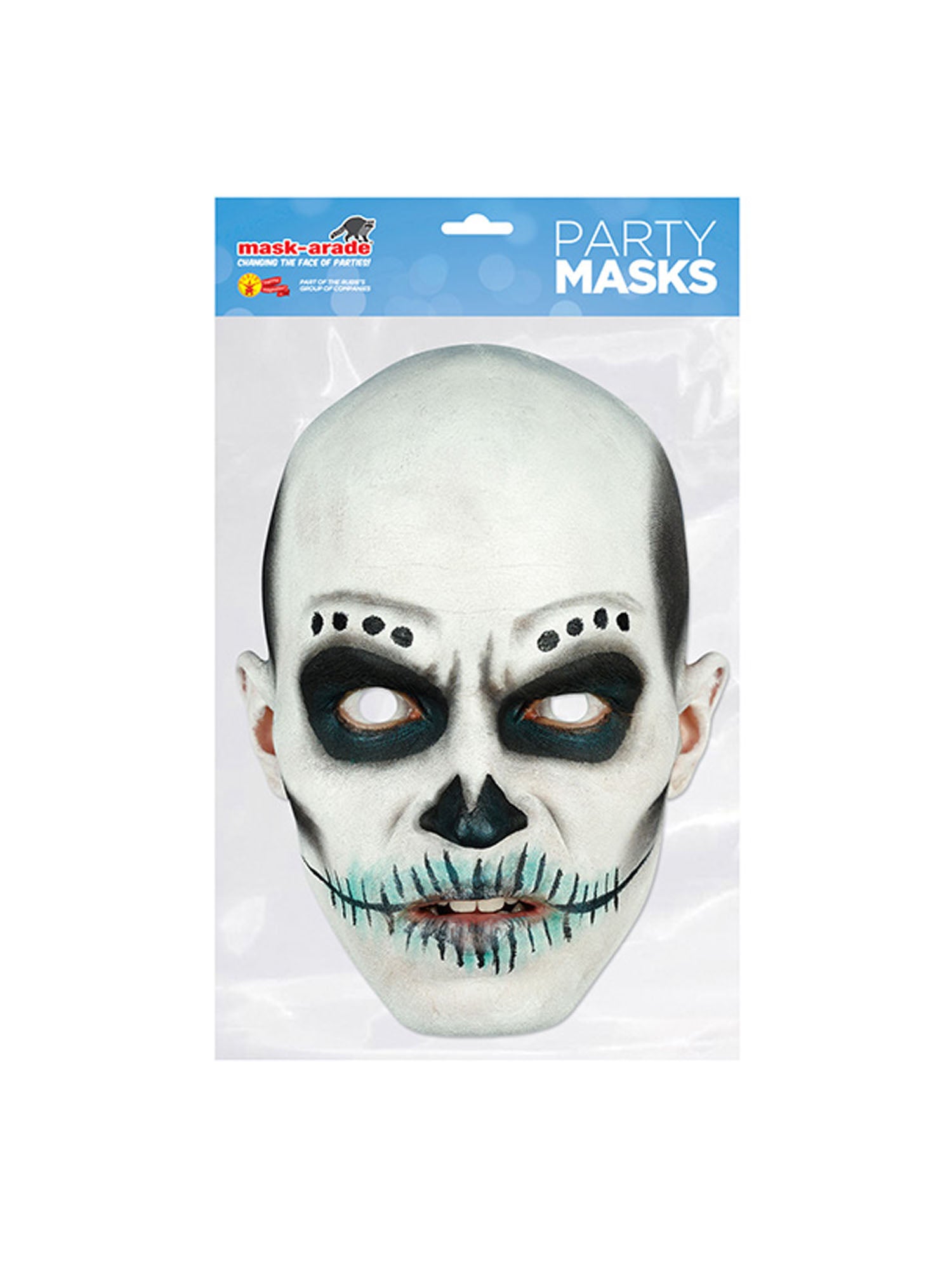 Day of the Dead Man White Mask