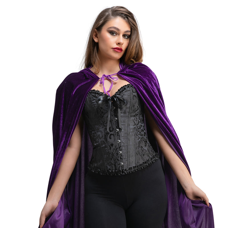 Deluxe Satin/Lace Corset - Black-2