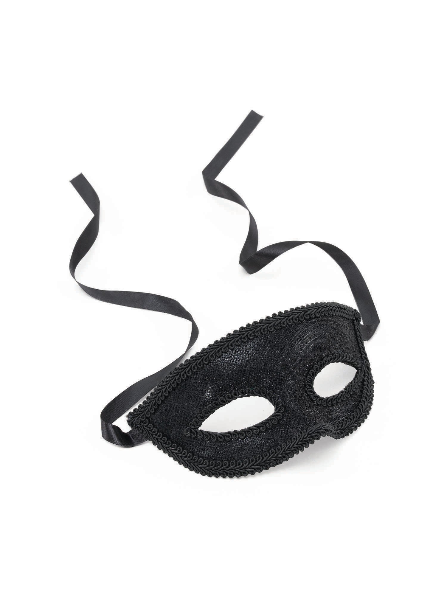 Black Eye Mask + Ribbon Tie