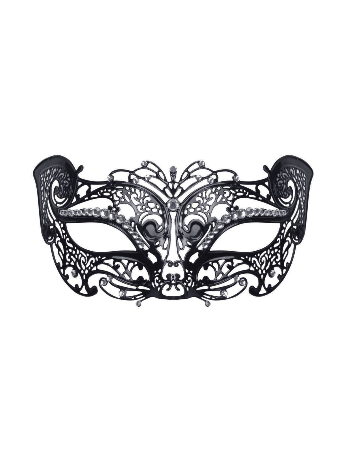 Metal Filigree Cat Mask with Stone 1