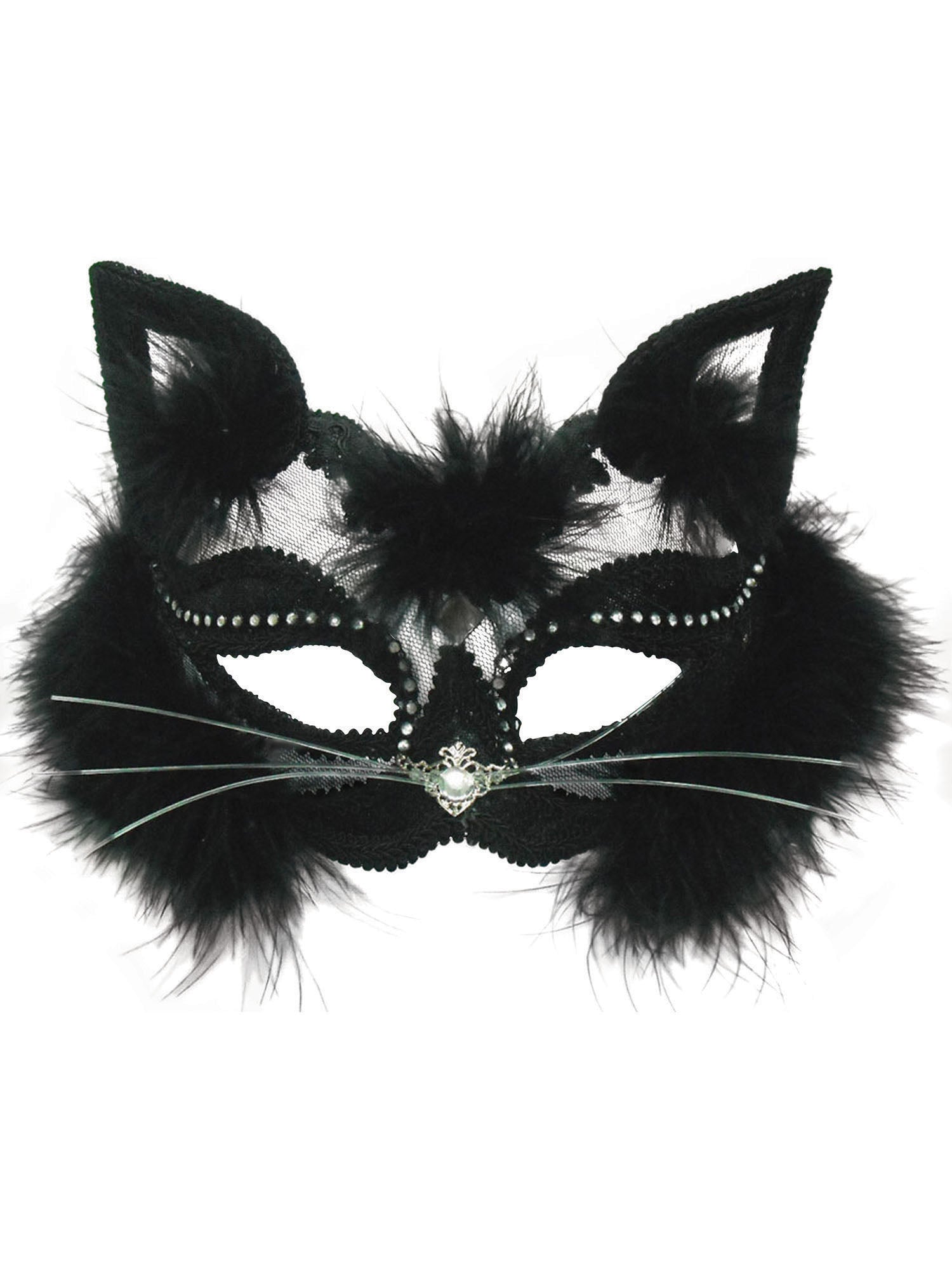 Transparent Black Cat Mask