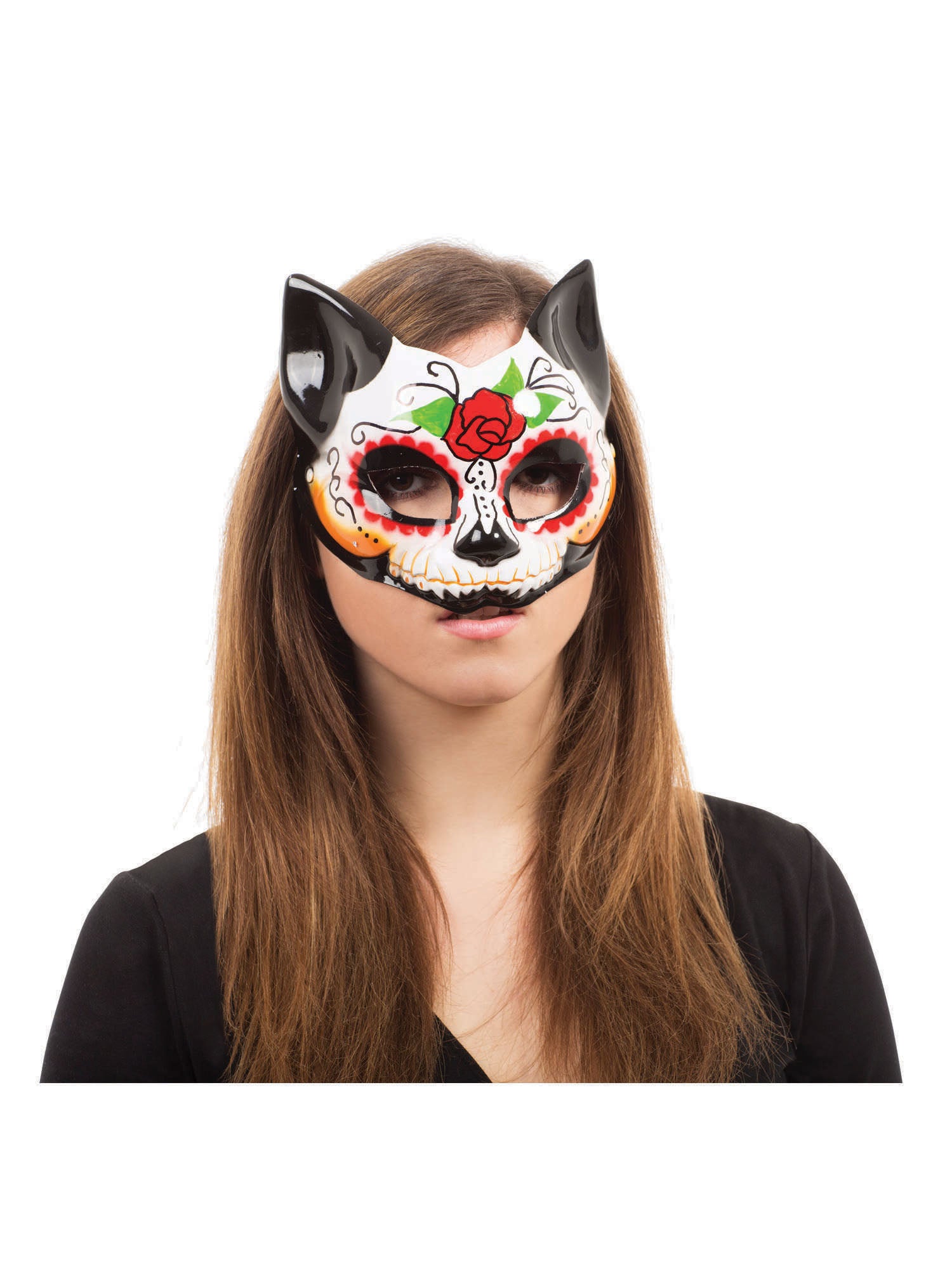 Day of the Dead Kitty Mask