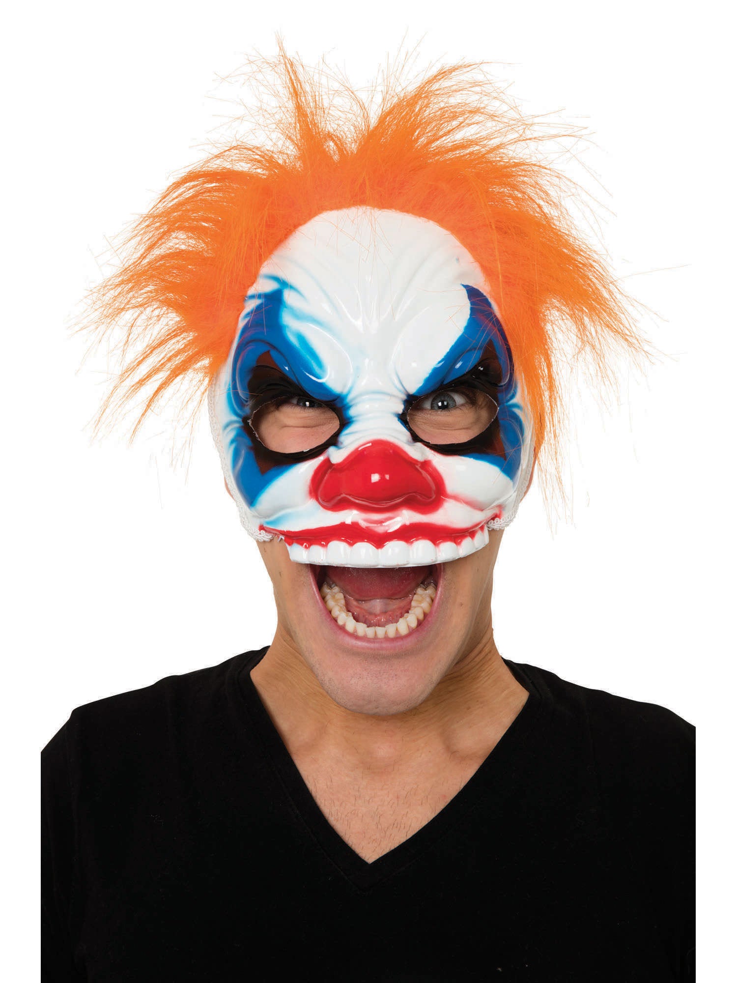 Clown Half Face (GF) Mask W/Hair