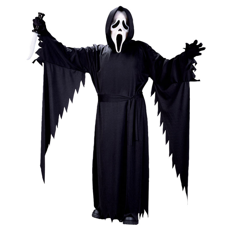 Ghost Face  Classic Teen Costume for Kids – Halloween Fancy Dress with Mask & Hooded Robe-4