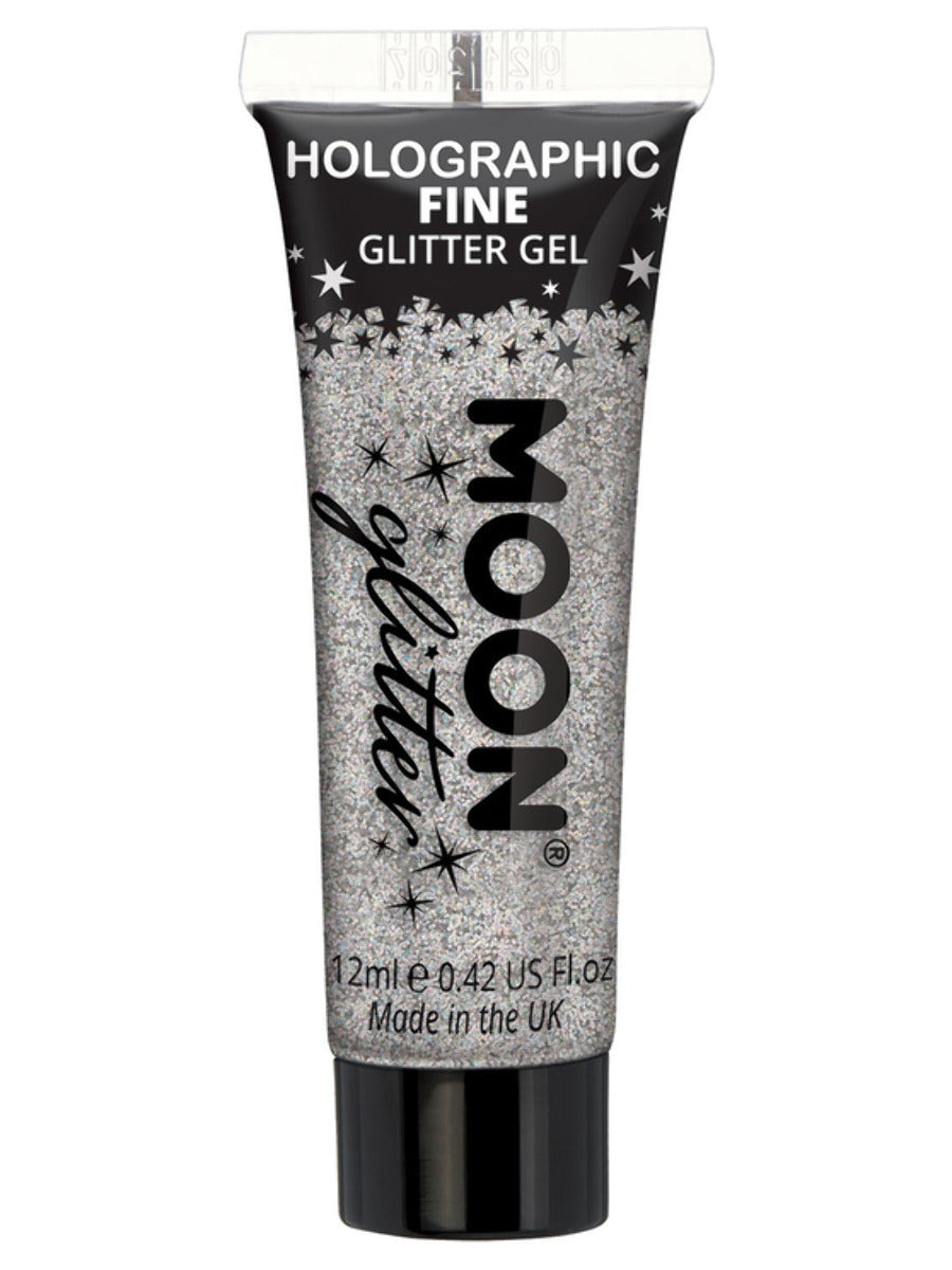 Moon Glitter Holographic Fine Glitter Gel, Silver - 1