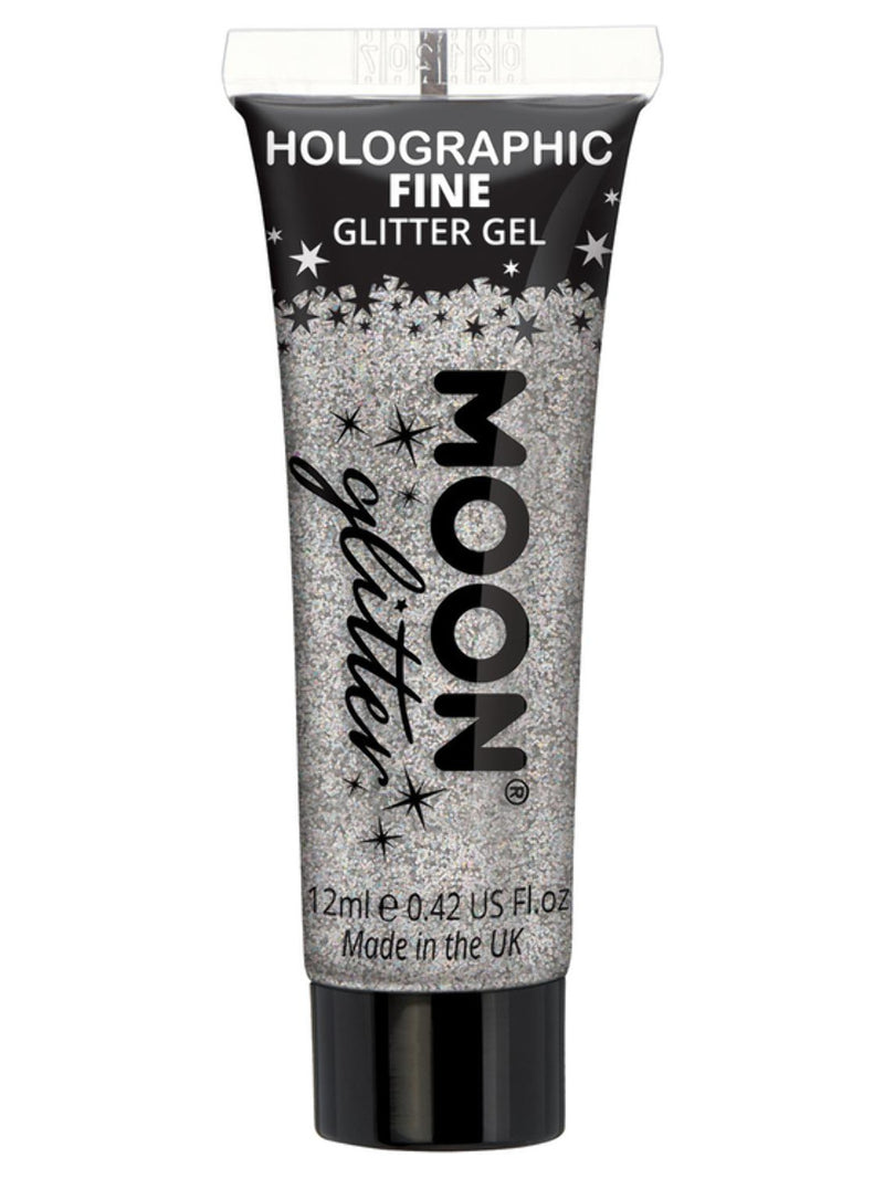 Moon Glitter Holographic Fine Glitter Gel, Silver - 1