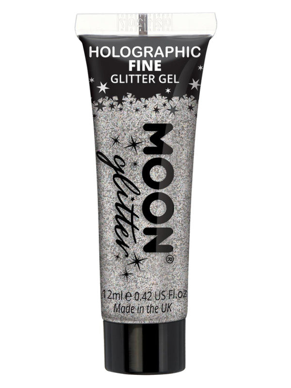 Moon Glitter Holographic Fine Glitter Gel, Silver - 2