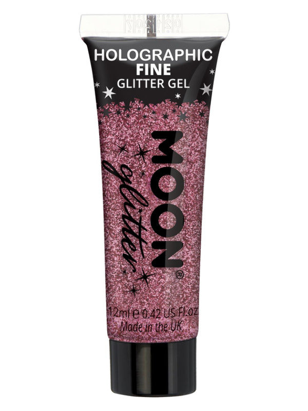 Moon Glitter Holographic Fine Glitter Gel, Pink - 2