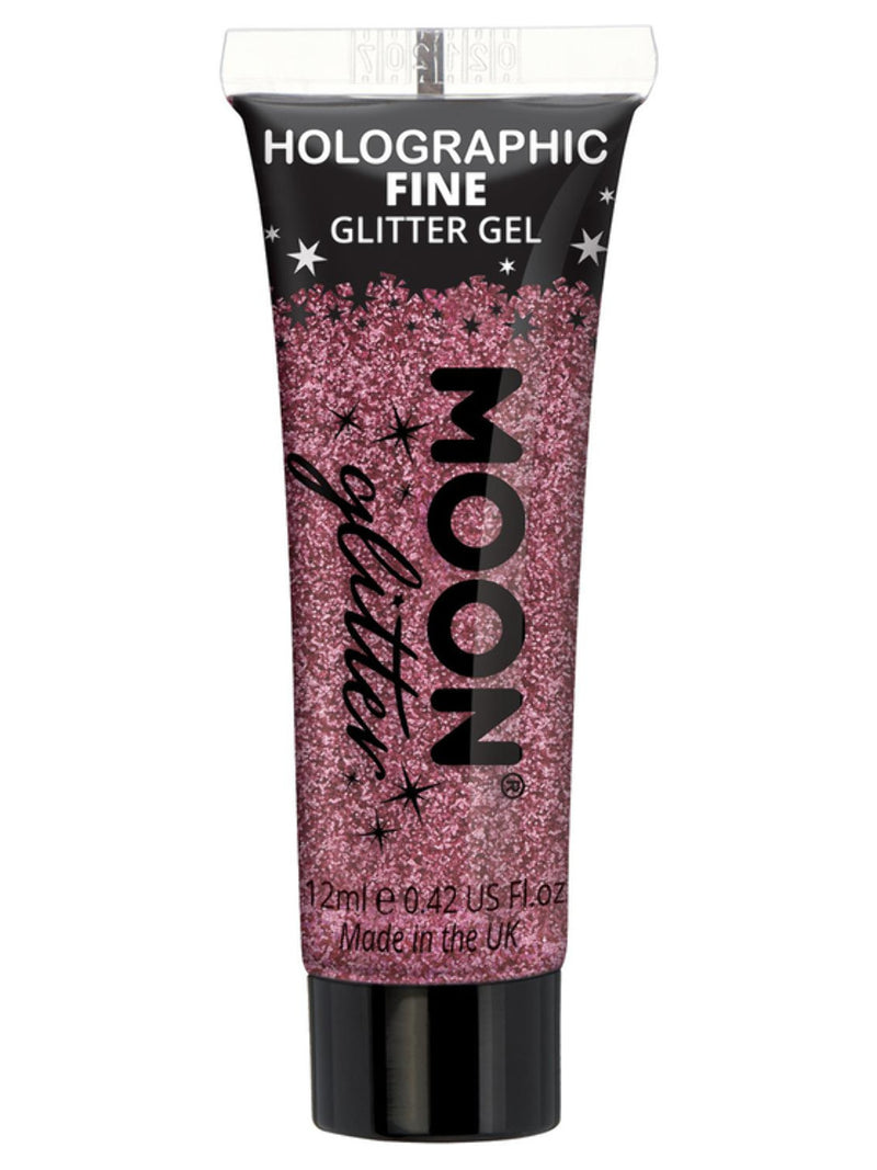 Moon Glitter Holographic Fine Glitter Gel, Pink - 1