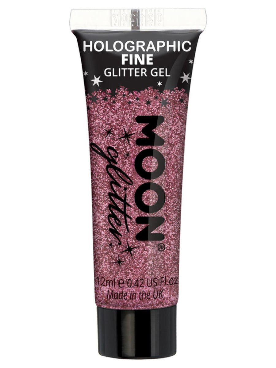 Moon Glitter Holographic Fine Glitter Gel, Pink - 1