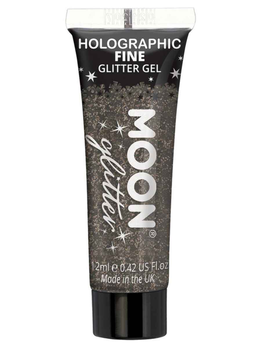 Moon Glitter Holographic Fine Glitter Gel, Black - 1