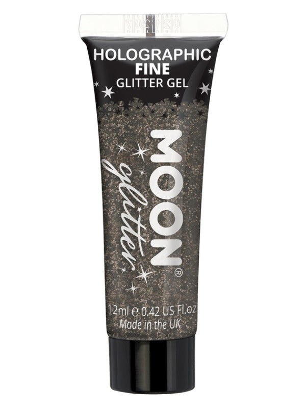 Moon Glitter Holographic Fine Glitter Gel, Black - 2