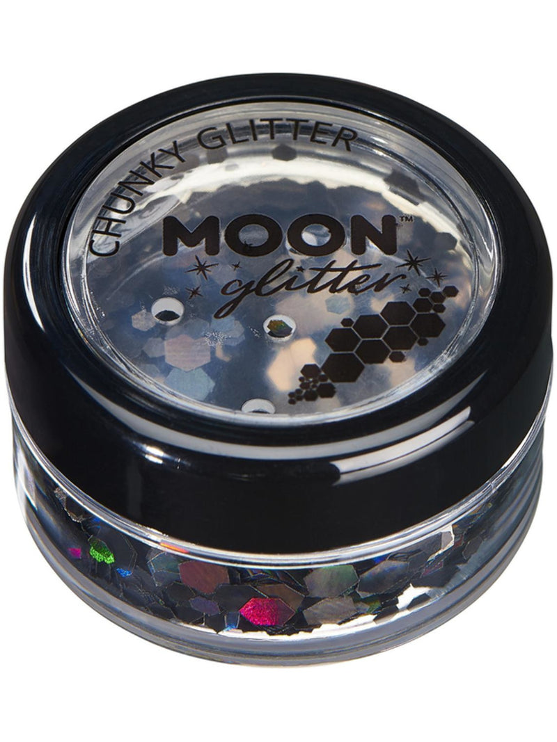 Moon Glitter Holographic Chunky Glitter, Black - 1