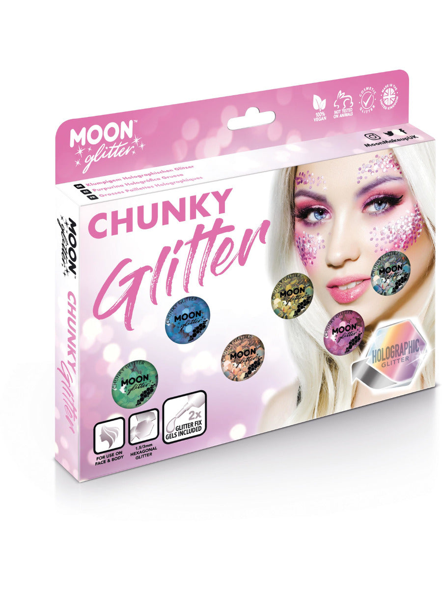 Moon Glitter Holographic Chunky Glitter, Assorted - 1