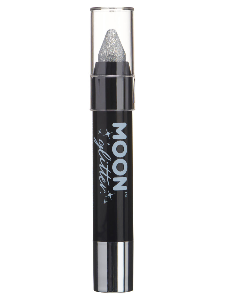 Moon Glitter Holographic Body Crayons, Silver - 1