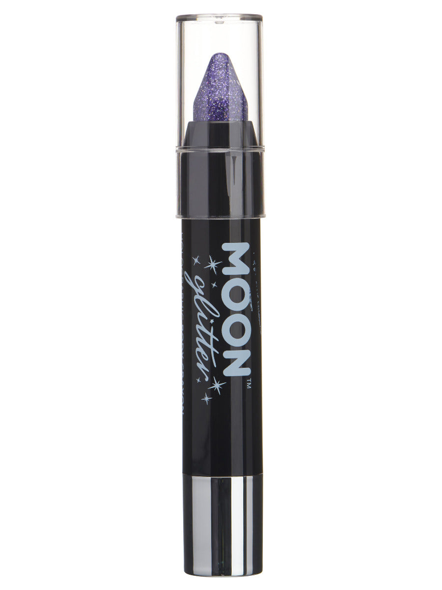 Moon Glitter Holographic Body Crayons, Purple - 1