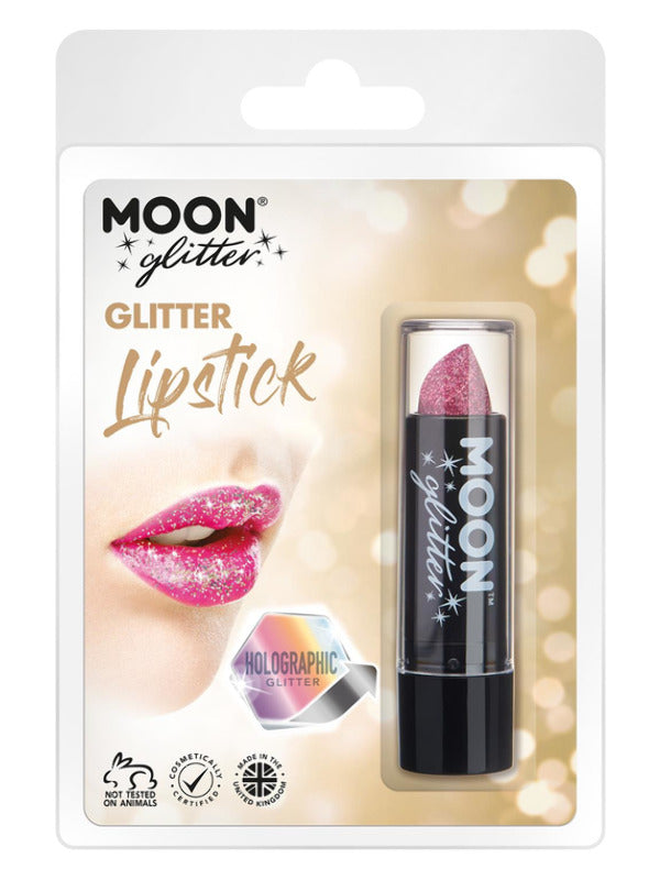 Moon Glitter Holographic Glitter Lipstick, Pink - 2