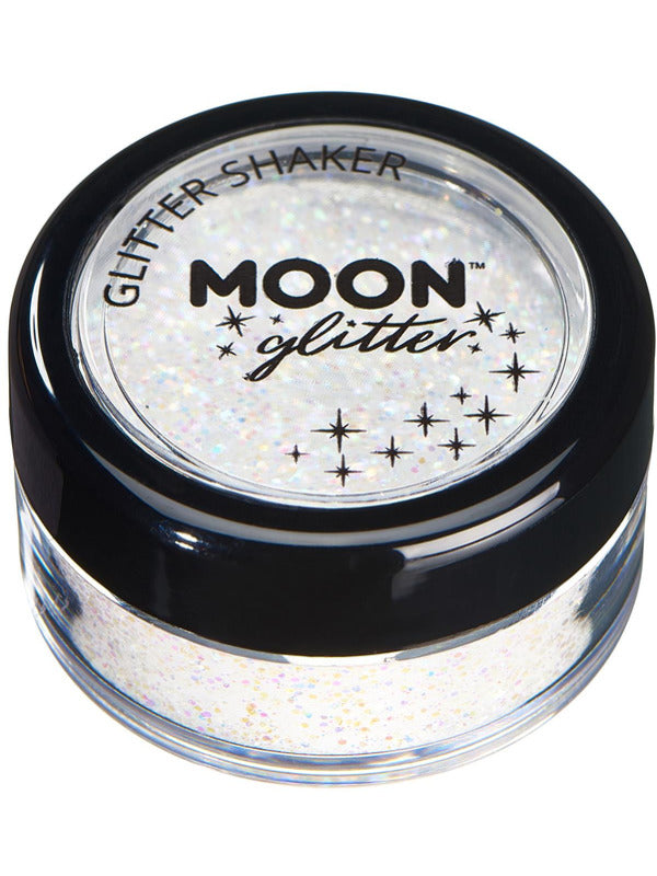 Moon Glitter Pastel Glitter Shakers, White - 2