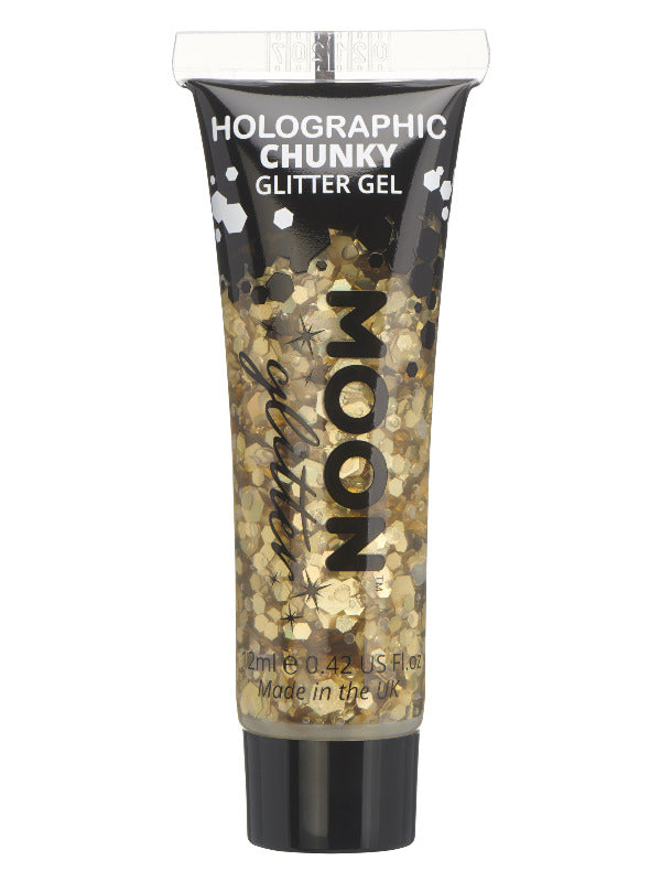 Moon Glitter Holographic Chunky Glitter Gel, Gold - 2