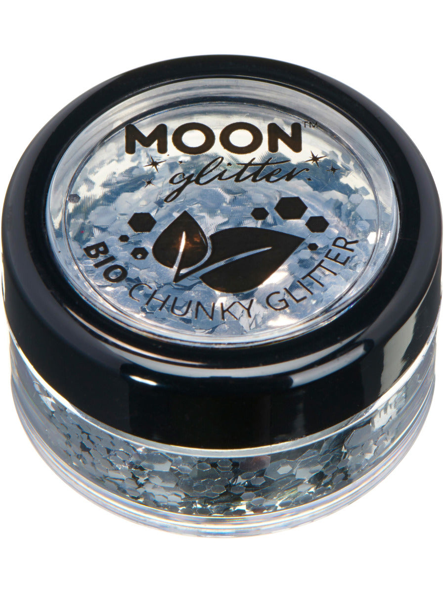 Moon Glitter Bio Chunky Glitter, Silver - 1