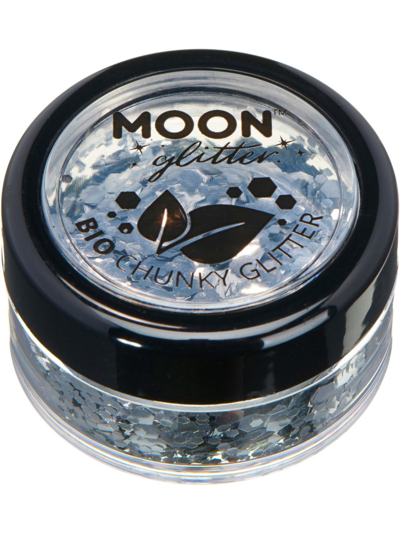 Moon Glitter Bio Chunky Glitter, Silver - 1