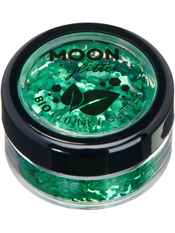 Moon Glitter Bio Chunky Glitter, Green - 2