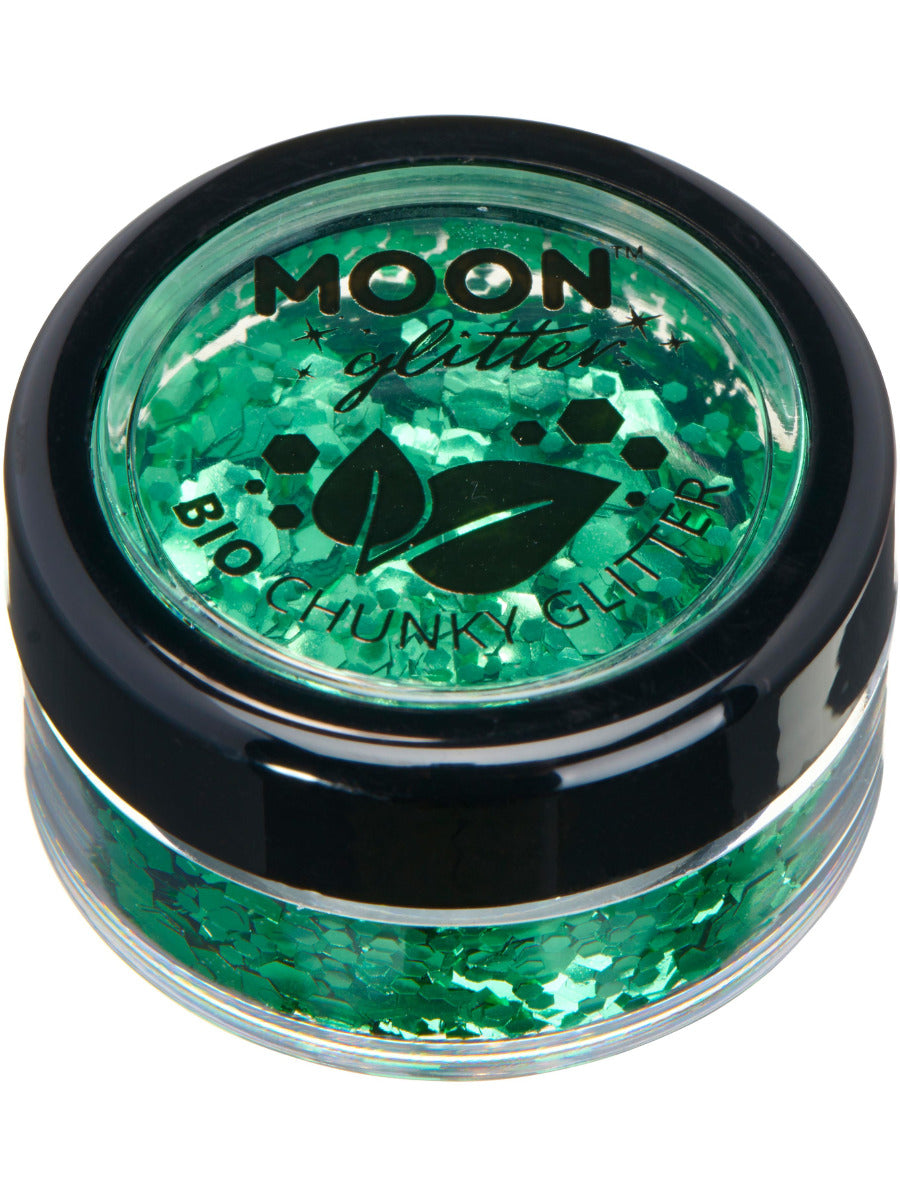 Moon Glitter Bio Chunky Glitter, Green - 1
