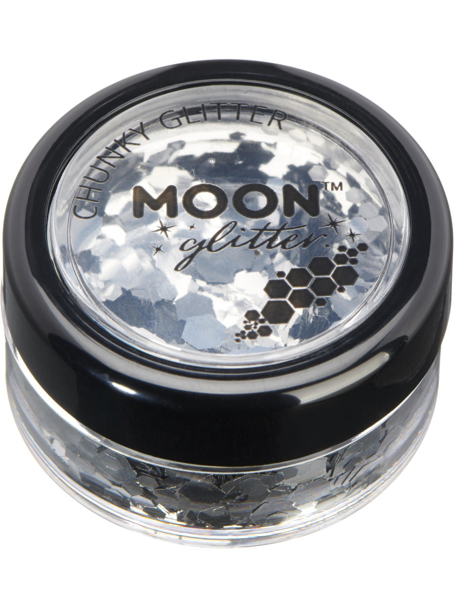 Moon Glitter Classic Chunky Glitter, Silver - 1