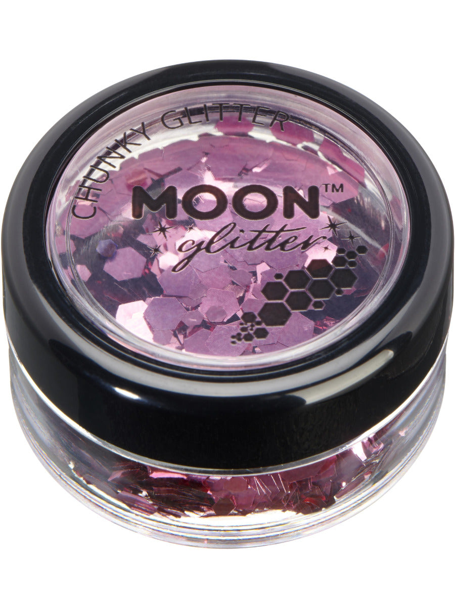 Moon Glitter Classic Chunky Glitter, Pink - 1