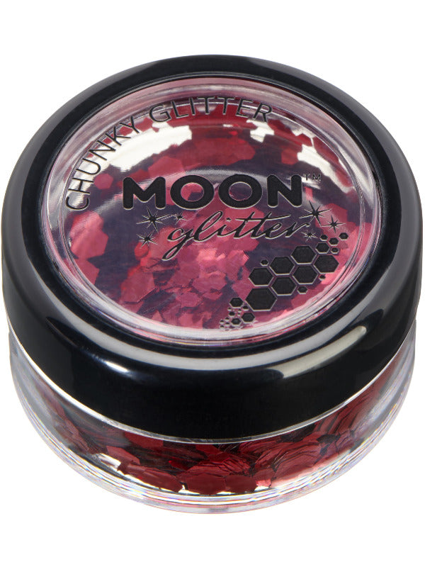 Moon Glitter Classic Chunky Glitter, Red - 2