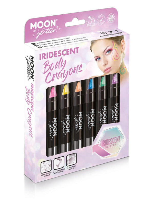 Moon Glitter Iridescent Body Crayons, Assorted - 2