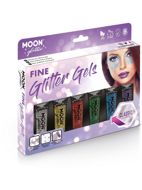 Moon Glitter Classic Fine Glitter Gel, Assorted - 2
