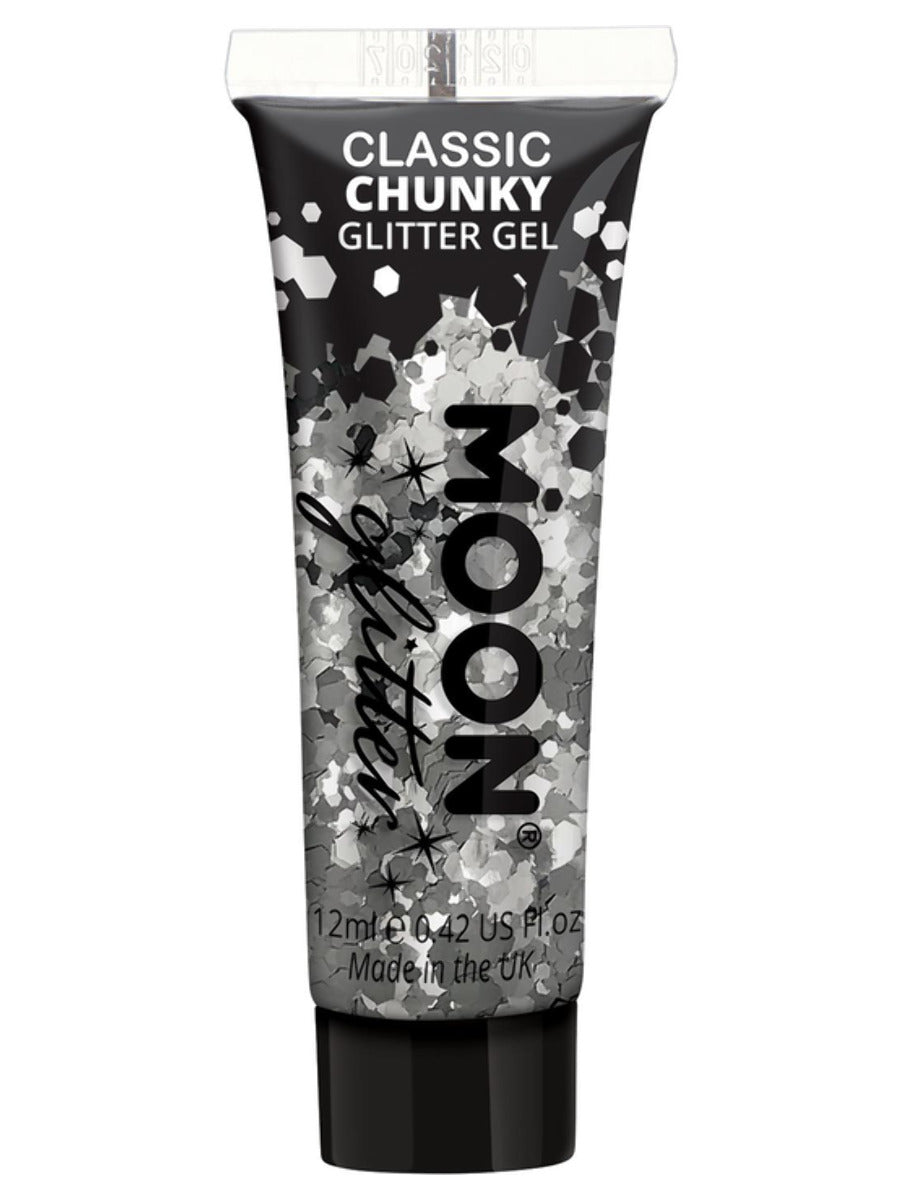 Moon Glitter Classic Chunky Glitter Gel, Silver - 1