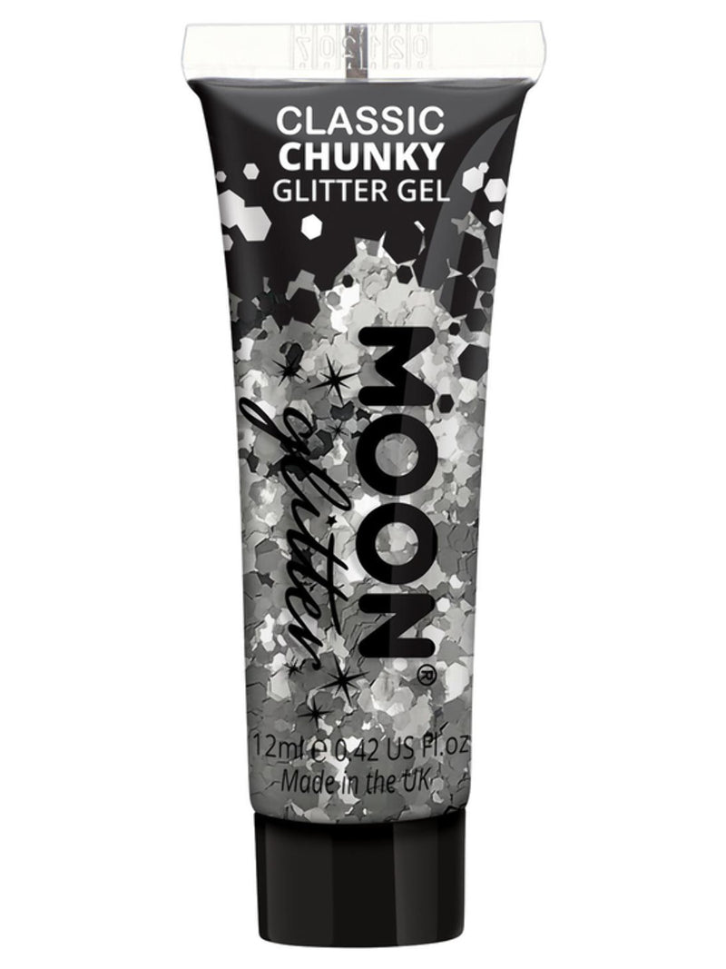 Moon Glitter Classic Chunky Glitter Gel, Silver - 1