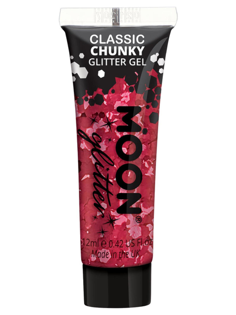 Moon Glitter Classic Chunky Glitter Gel, Red - 1