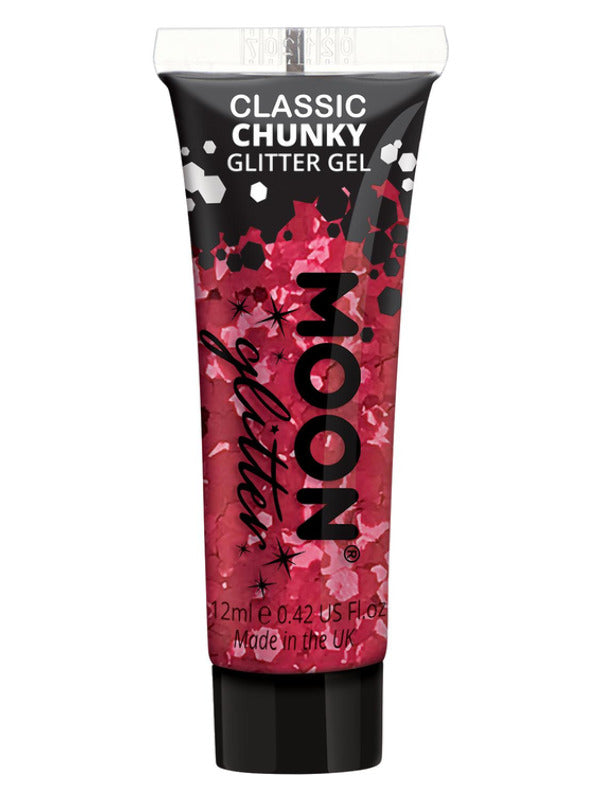Moon Glitter Classic Chunky Glitter Gel, Red - 2
