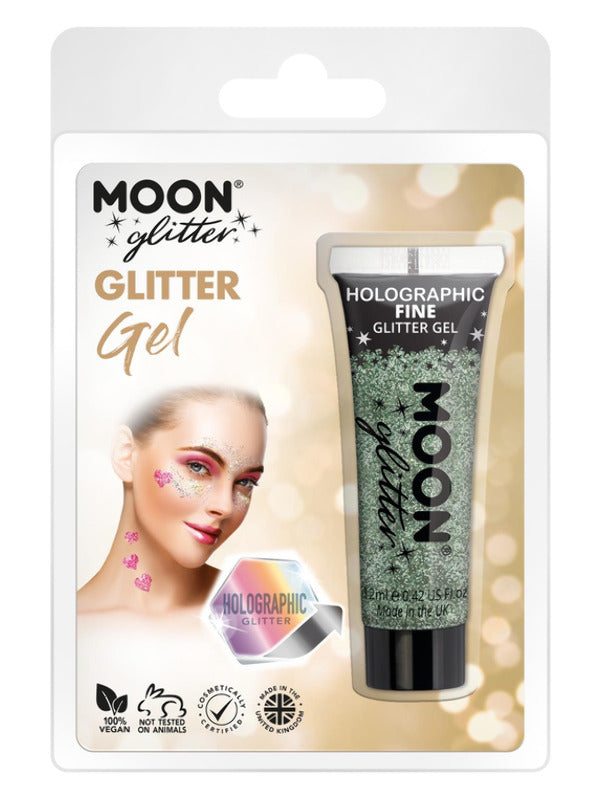 Moon Glitter Holographic Fine Glitter Gel, Green - 2