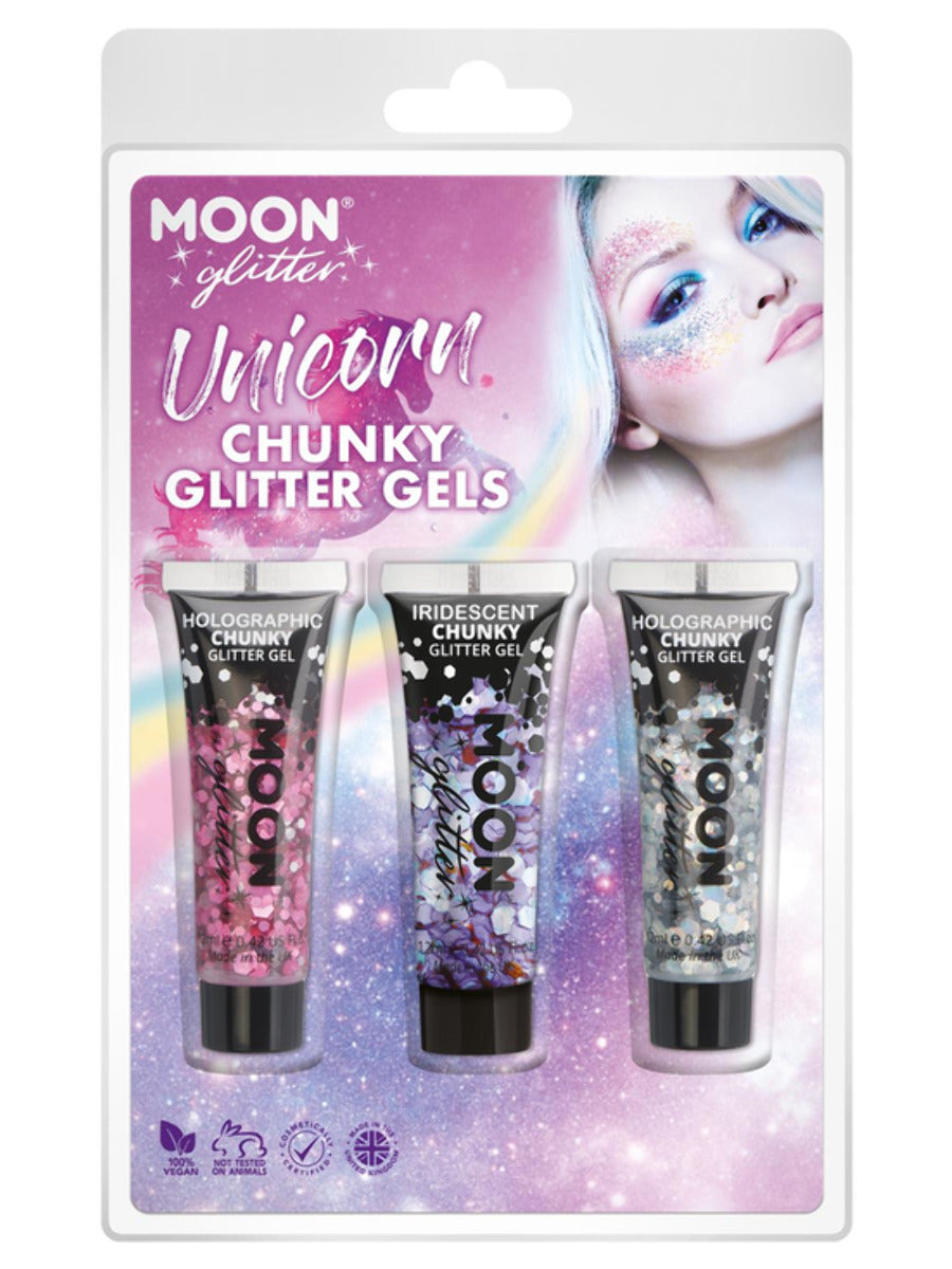 Moon Glitter Themed Clamshells, Pink - 1